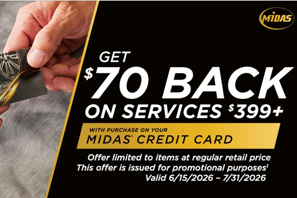Midas credit card offer
