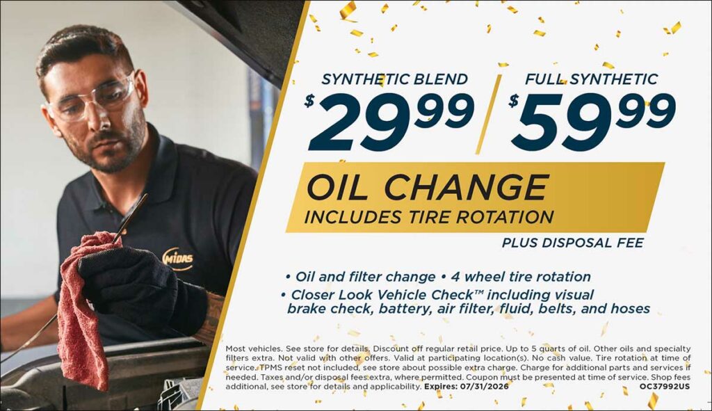 Midas oil coupon