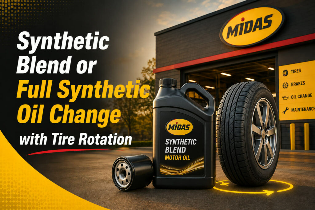 Midas oil change offer for July 2026